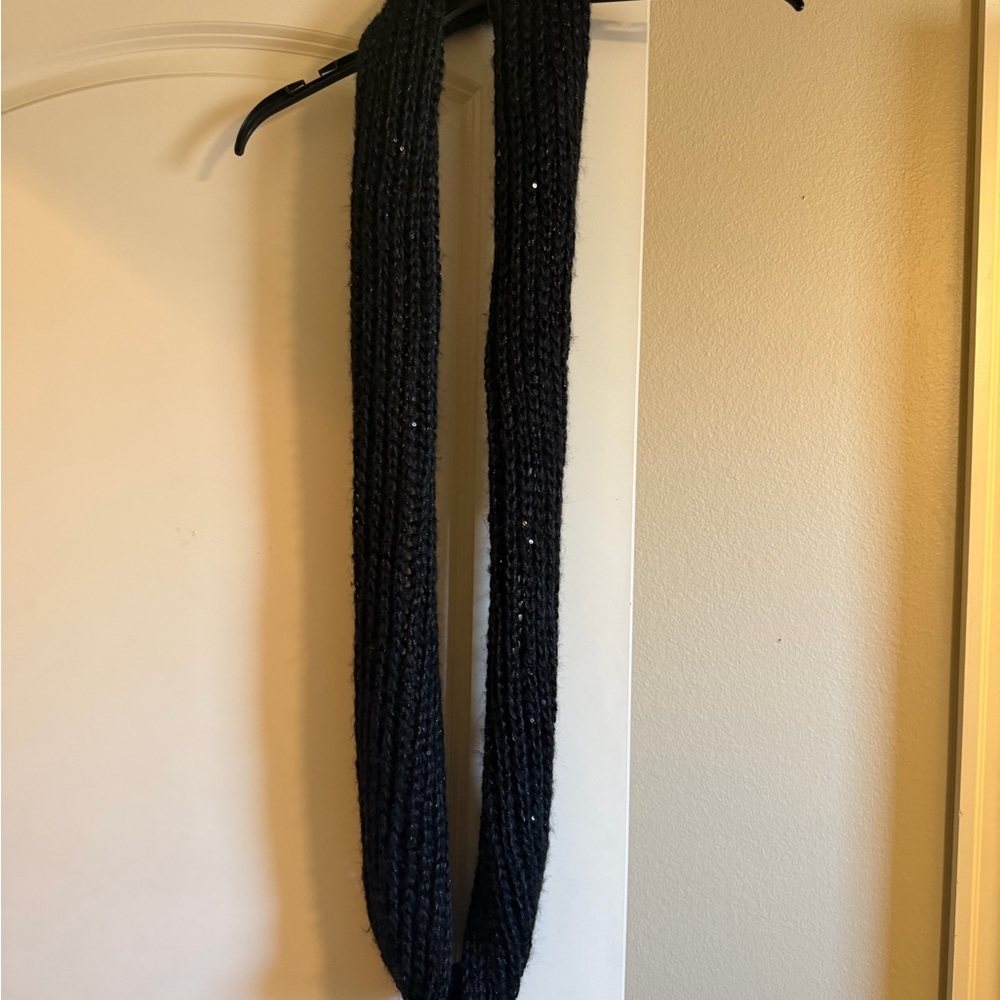 Black Knit Infinity Scarf